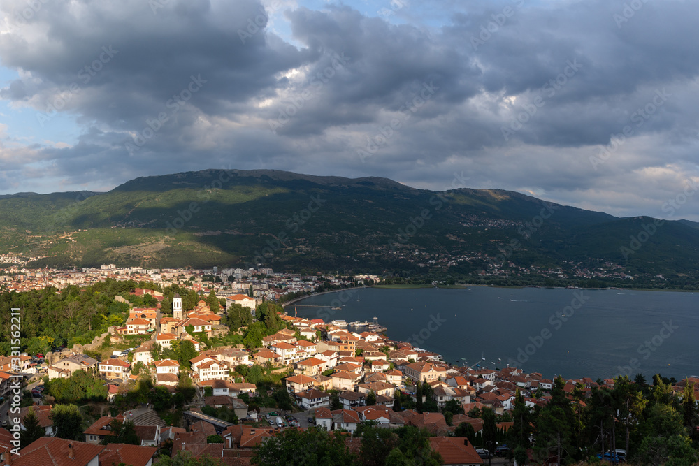 Vue panoramique d'Ohrid en Macédoine du nord