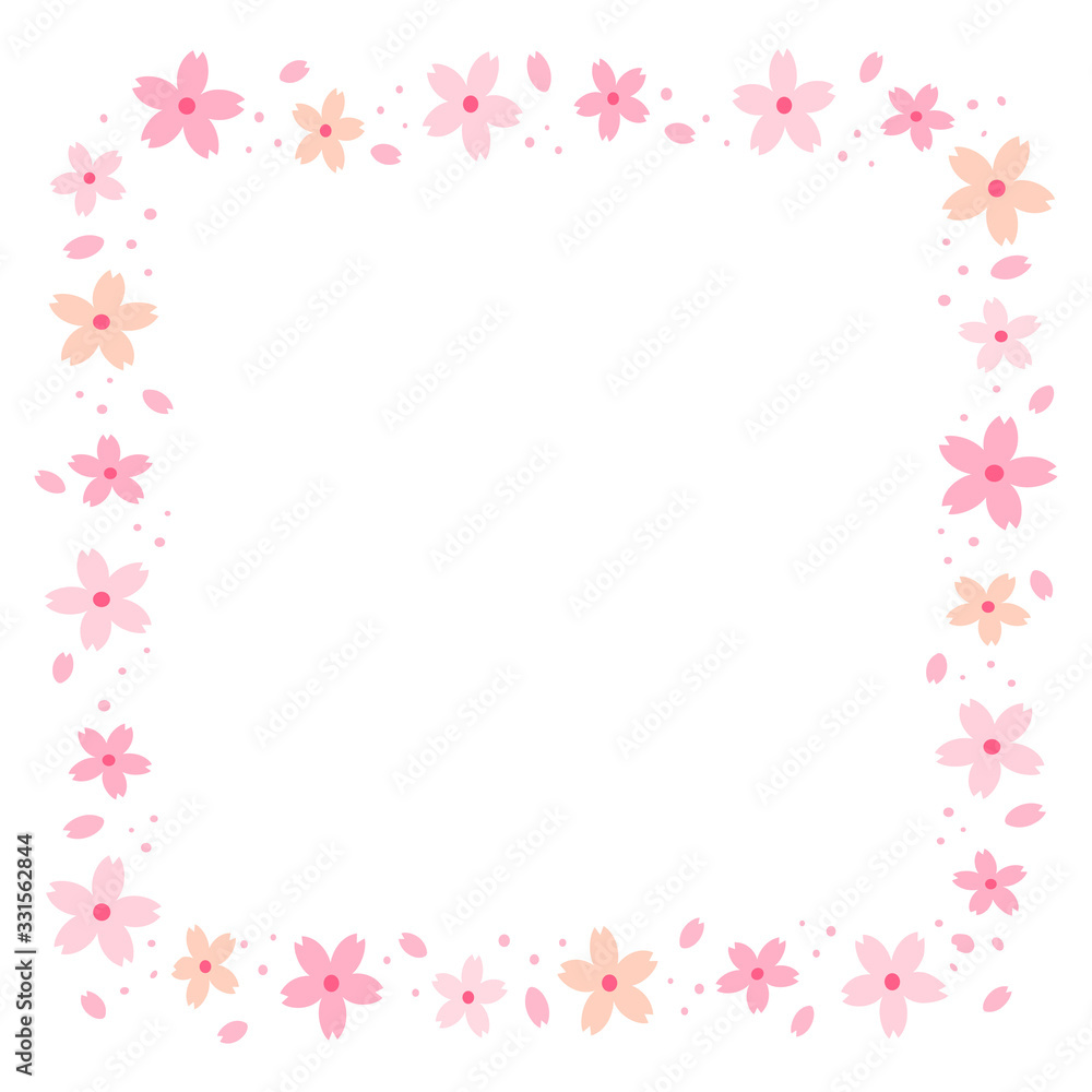 Cherry blossom decorative frame background