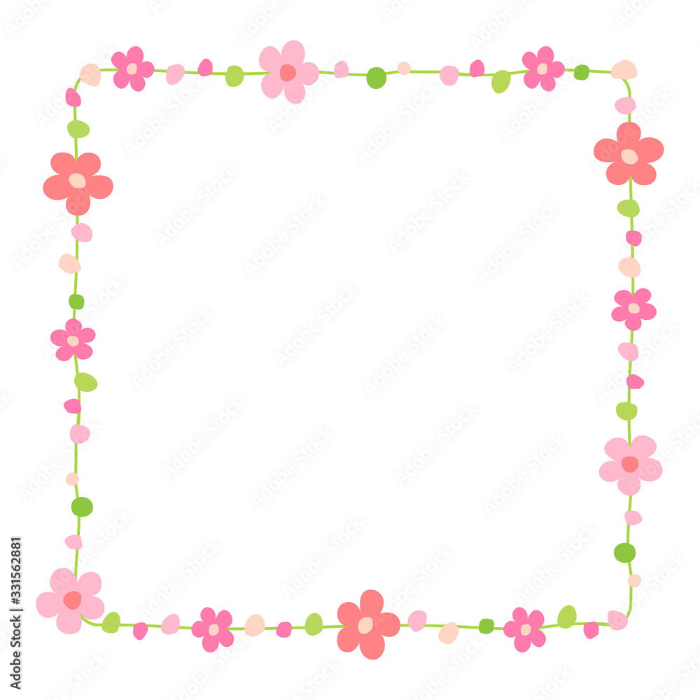 Floral decorative frame background