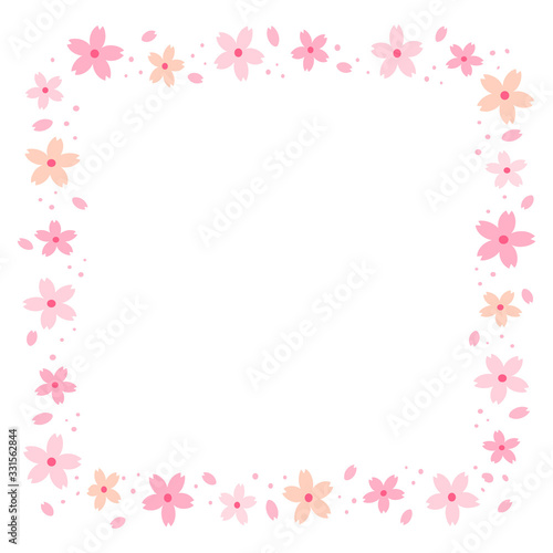 Cherry blossom decorative frame background