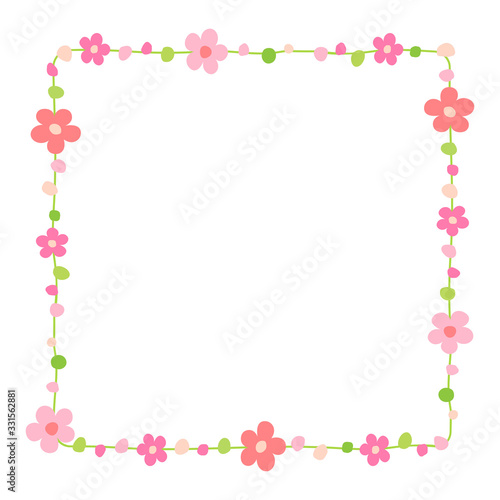 Floral decorative frame background
