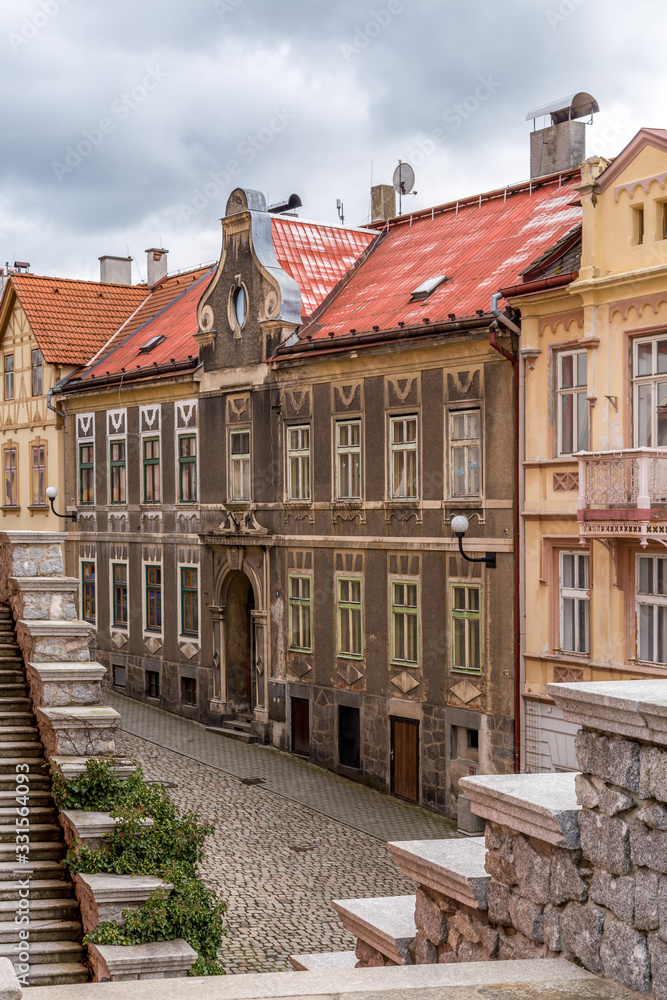 Fototapeta premium Historyczne miasto Loket, Czechy
