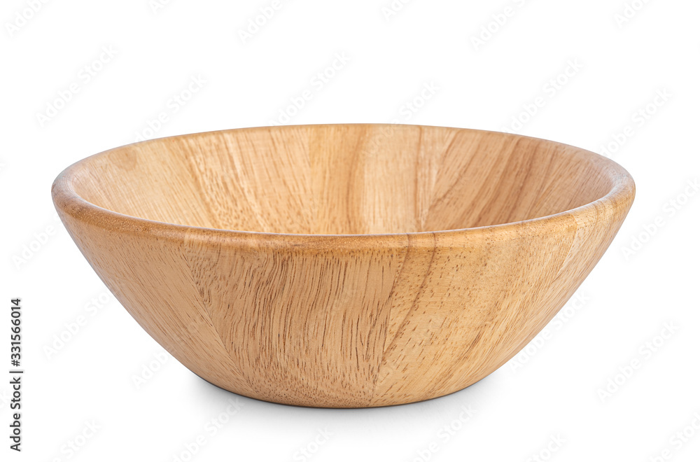wooden bowl on white background wooden bowl on white background