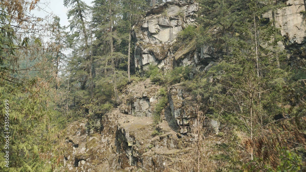 Cliff side in a national forest park in British Columbia Canada Cliff side in a national forest park in British Columbia Canada