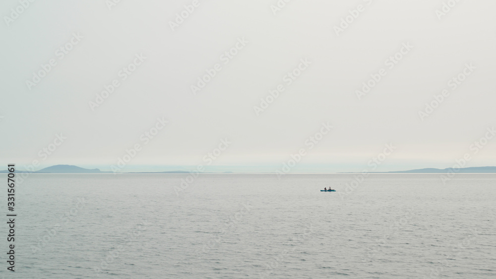 Horizon view of the ocean in White Rock British Columbia Horizon view of the ocean in White Rock British Columbia