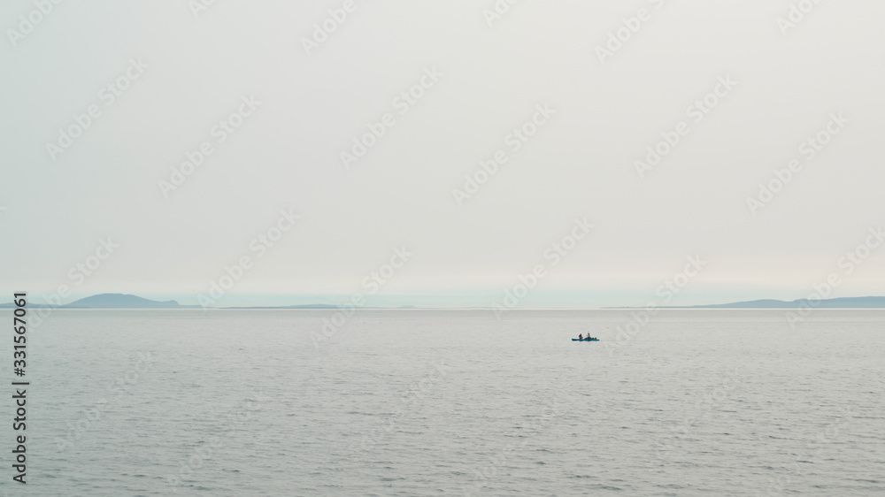 Horizon view of the ocean in White Rock British Columbia