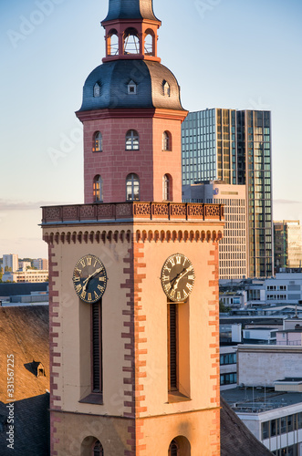 Modern and old buildings of Frankfurt