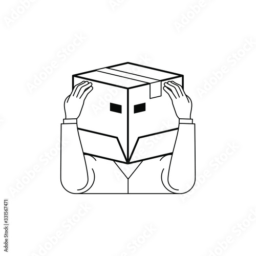 Corona virus - staying at home (self-isolation). Home Quarantine illustration. Corona virus self-quarantine. Isolation period at home. Self-isolation shield from coronavirus. Vector.