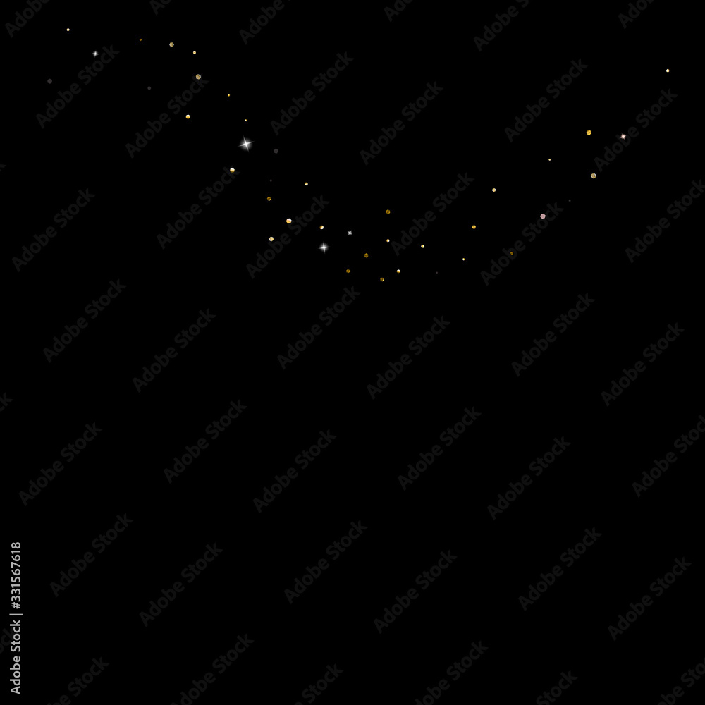 Gold Glitter Stars. Luxury Shiny Confetti.