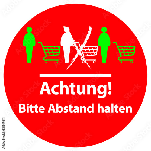Covid-19, Corona Virus, 40x40 cm Ground Poster, Supermarkt Schlage, Apotheke, Warnungs Bodenaufkläber Plakat