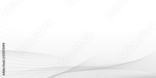 White abstract presentation background with curved line