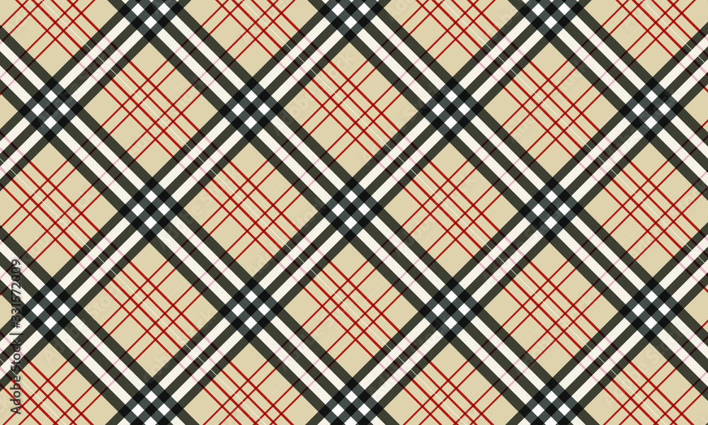 Vecteur Stock Burberry Style Tartan Pattern - Background - Vector - Textile  | Adobe Stock