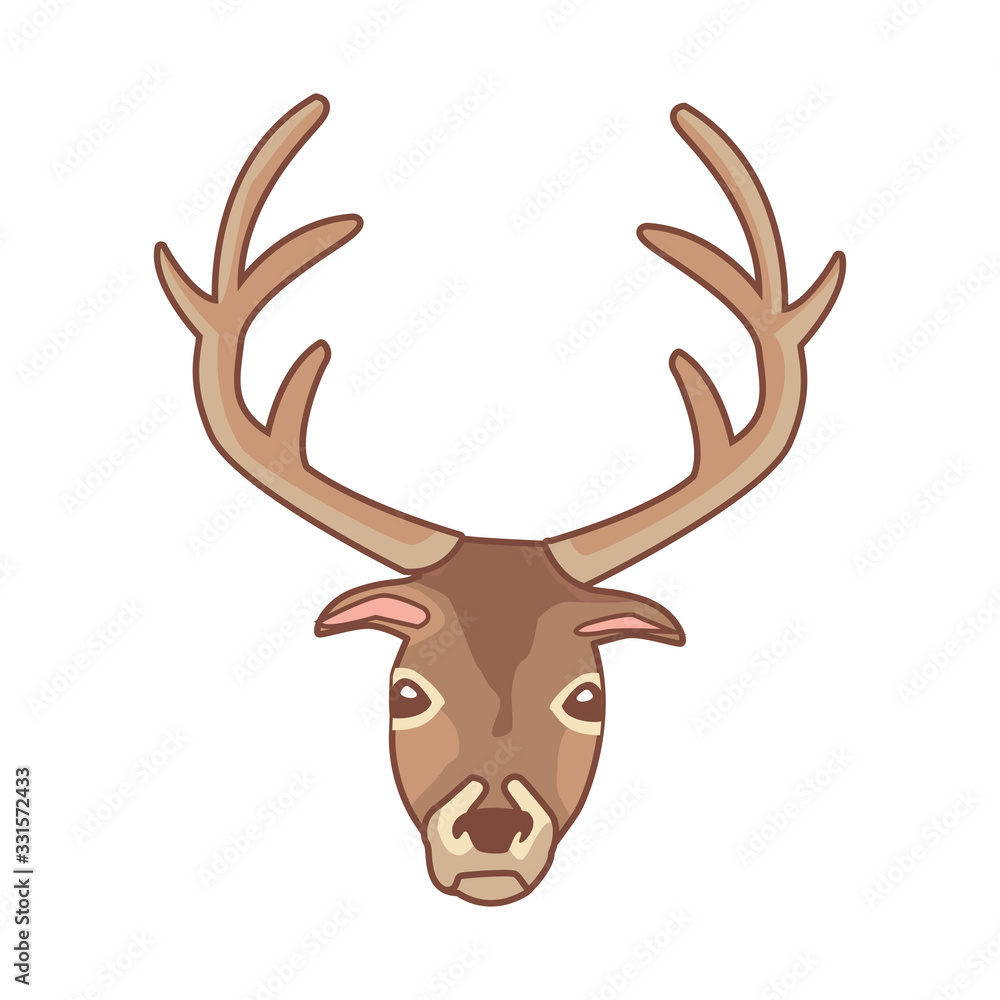 reindeer animal with horns character reindeer animal with horns character