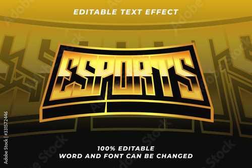 Esport text style effect Premium Vector