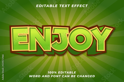 Fun Enjoy Game text style effect Premium Vector
