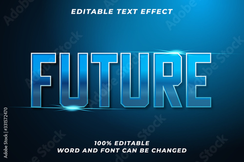 Future text style effect Premium Vector