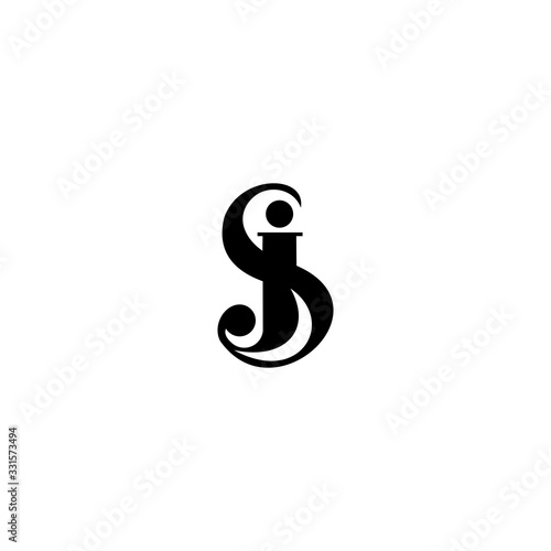 SJ JS Letter Logo Design Vector Template