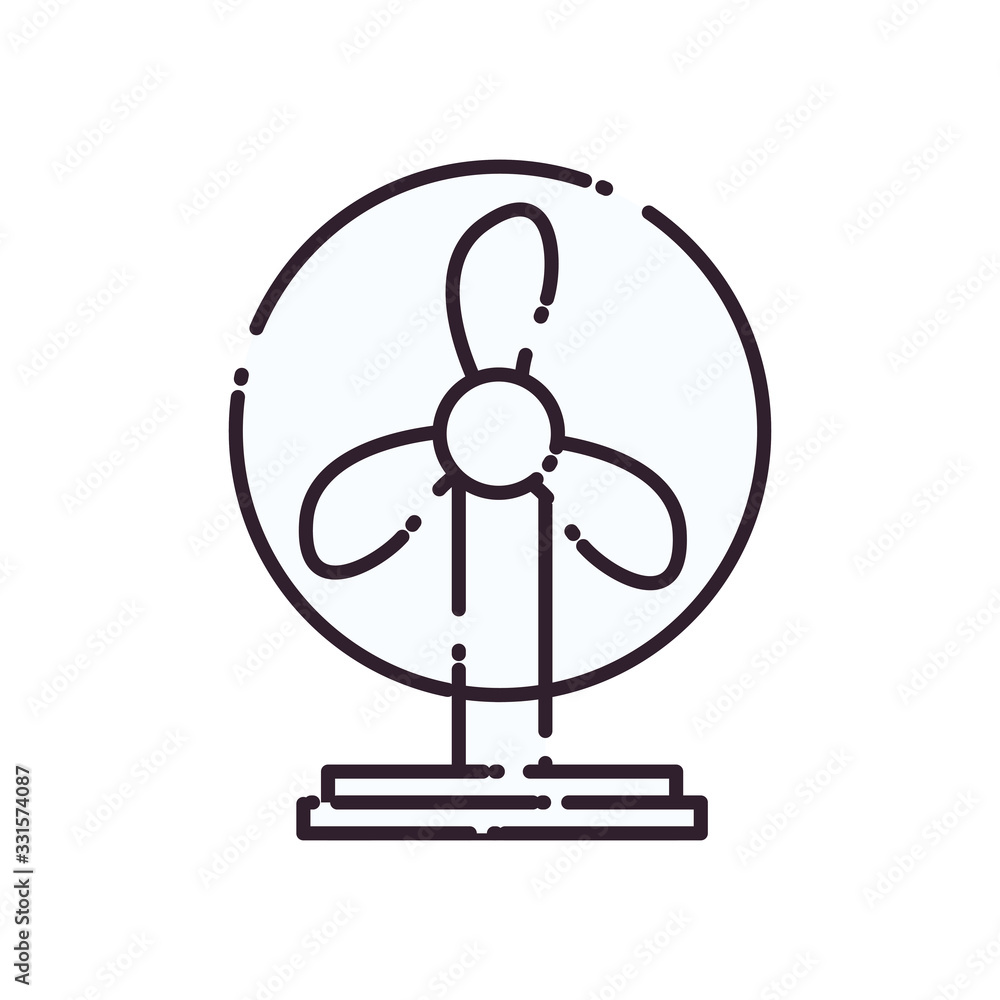 Isolated fan line style icon vector design