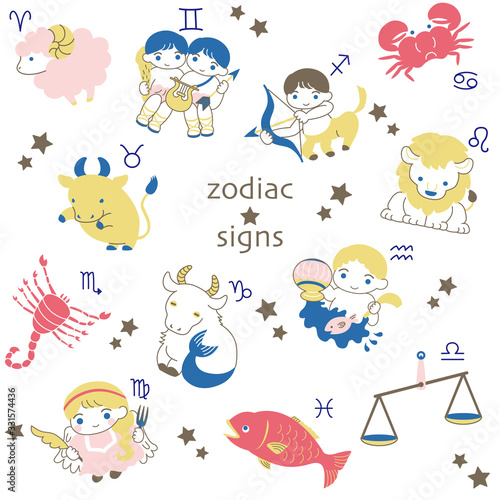 12星座 キャラクター　おしゃれ　シンプル