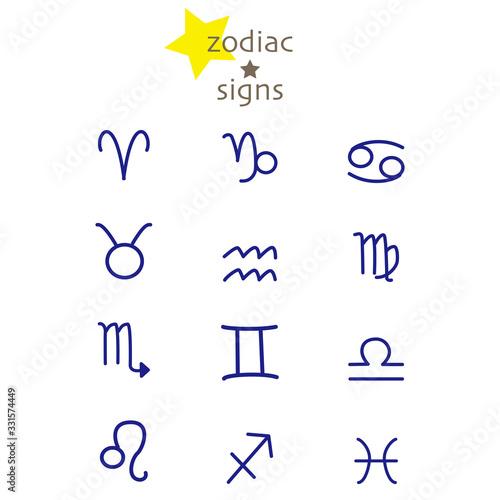 12星座 マーク　おしゃれ　シンプル
