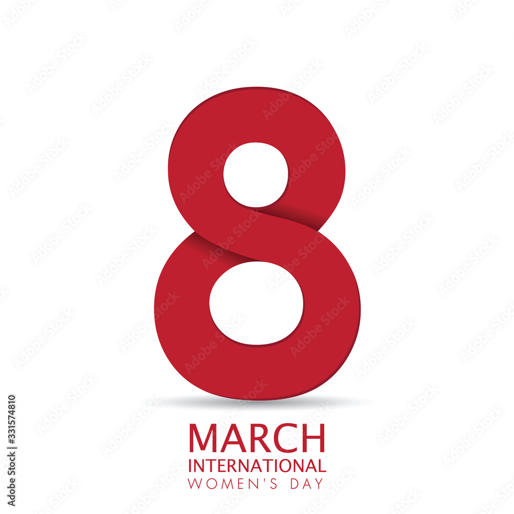 March 8. International Women's Day greeting card paper cut for your design. vector illustration March 8. International Women's Day greeting card paper cut for your design. vector illustration