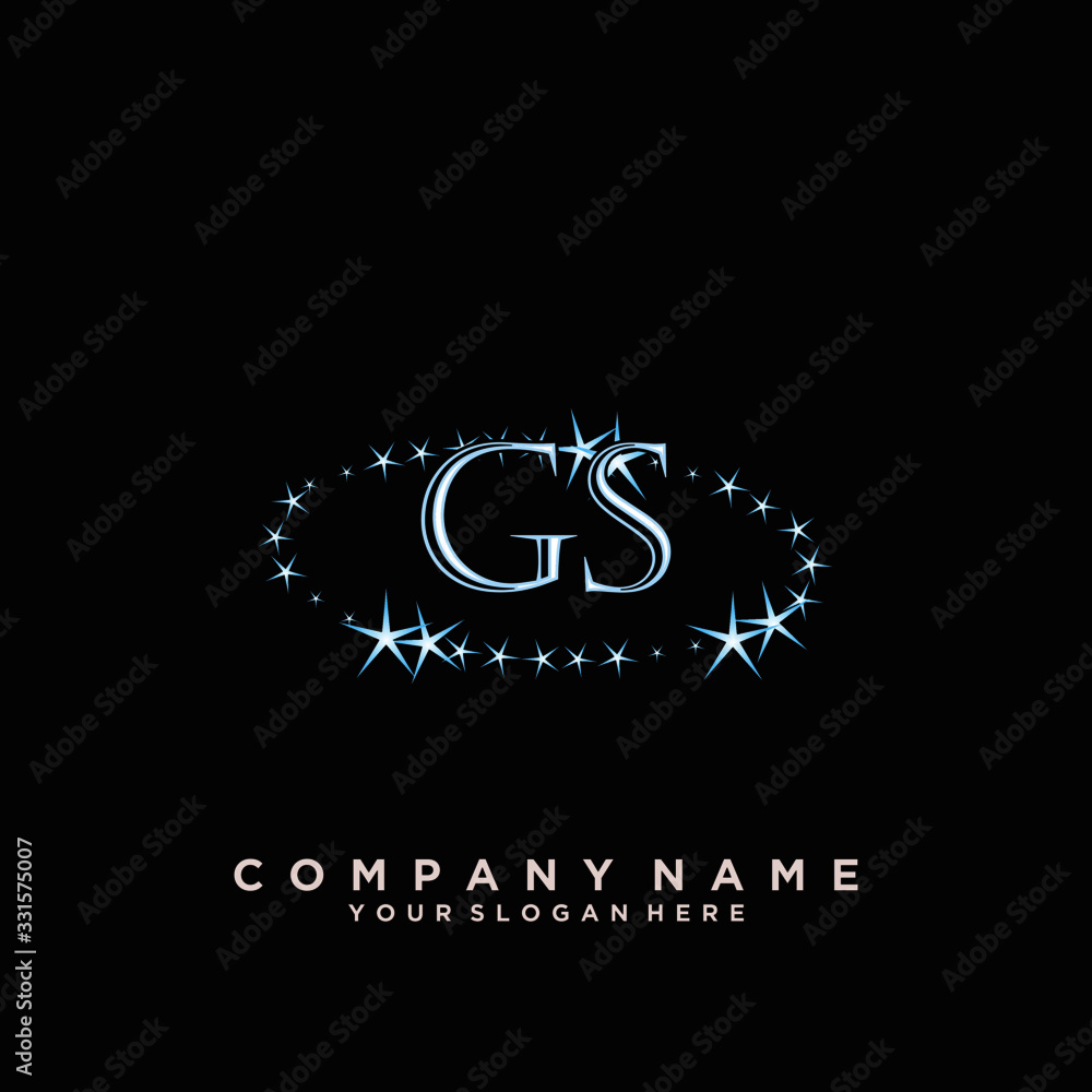 Initial Letter GS Logo With circle Template Vector Initial Letter GS Logo With circle Template Vector