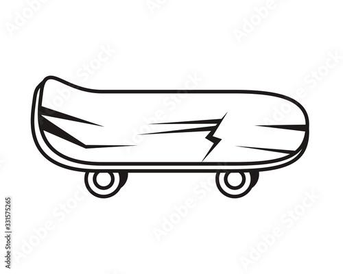 skateboard sport accessory isolated icon