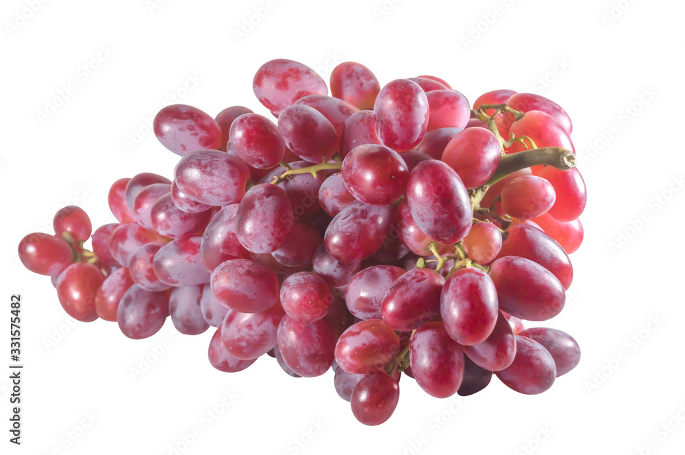 A bunch of red grape isolated on white background A bunch of red grape isolated on white background