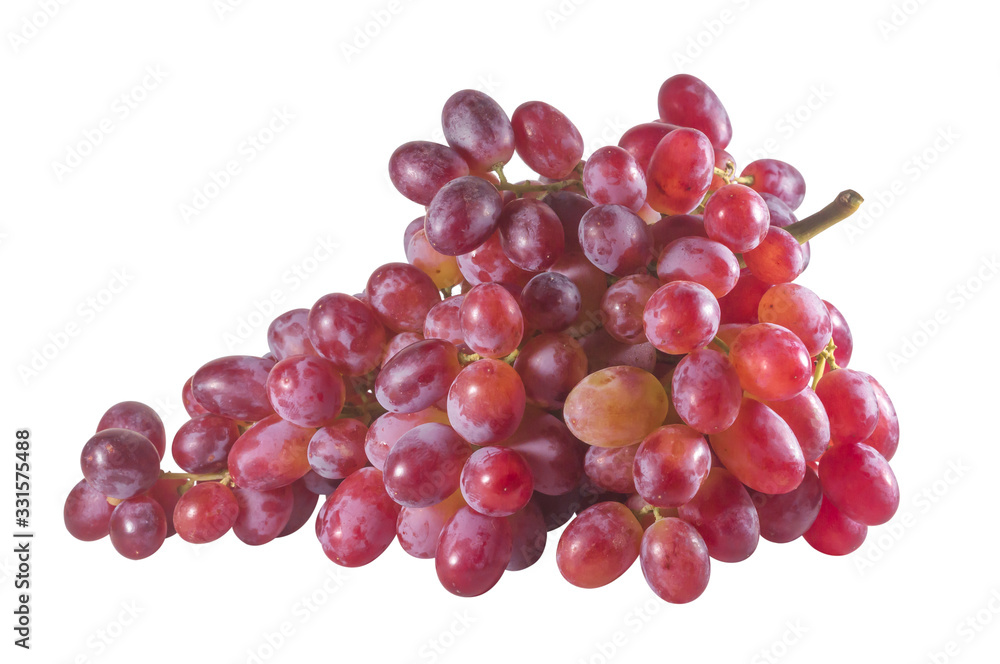 A bunch of red grape isolated on white background A bunch of red grape isolated on white background