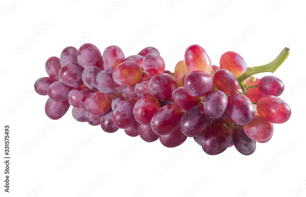 Fototapeta premium A bunch of red grape isolated on white background