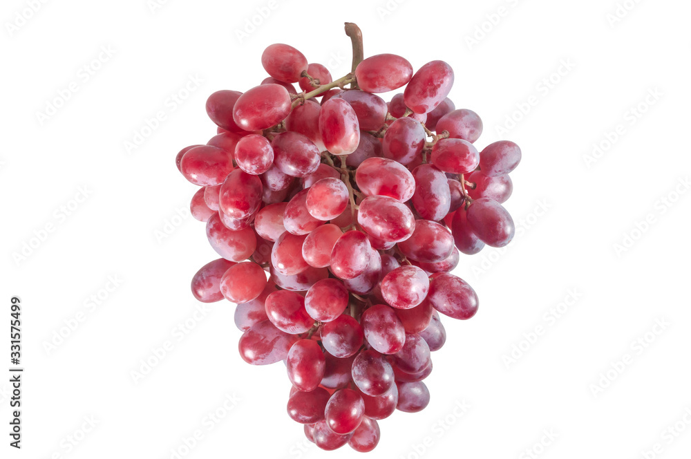 A bunch of red grape isolated on white background A bunch of red grape isolated on white background