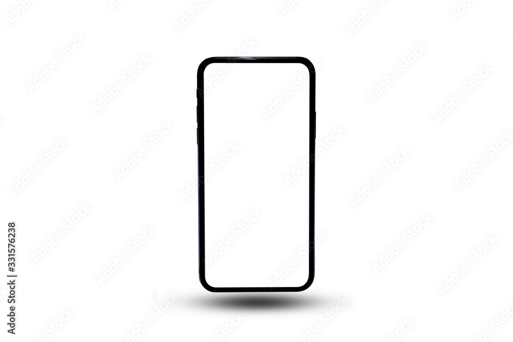 Black smartphone with blank screen isolated on white background. Mockup to showcasing mobile web-site design or screenshots your applications - Clipping Path Black smartphone with blank screen isolated on white background. Mockup to showcasing mobile web-site design or screenshots your applications - Clipping Path