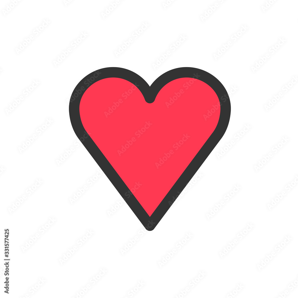 Heart vector icon. Symbol of love and care. Heart vector icon. Symbol of love and care.