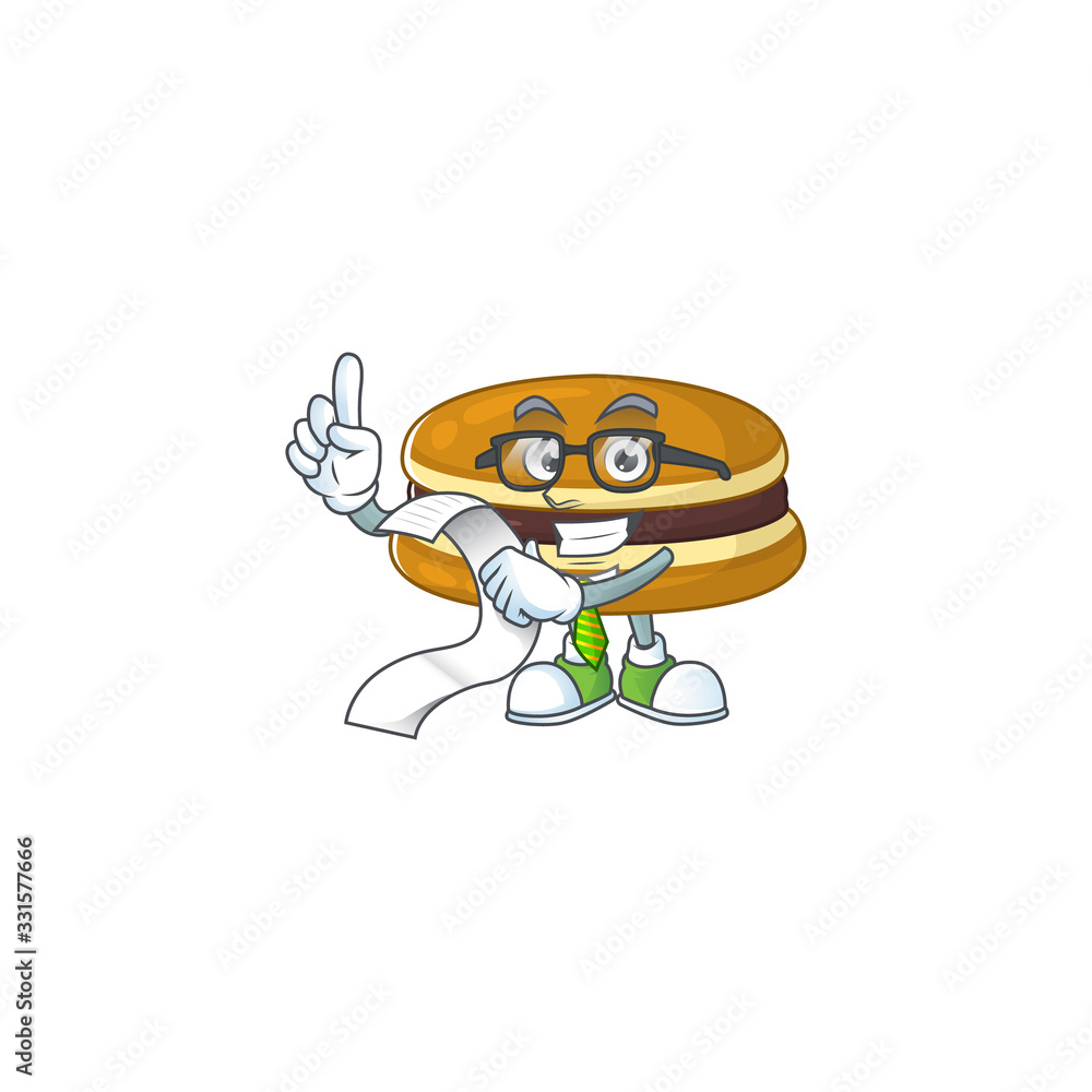 cartoon character of dorayaki holding menu on his hand cartoon character of dorayaki holding menu on his hand