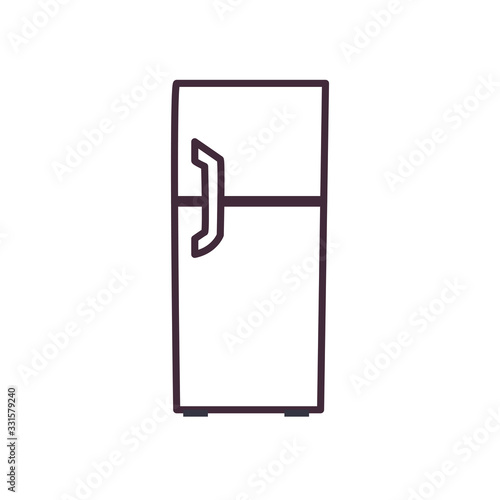 Isolated fridge machine line style icon vector design
