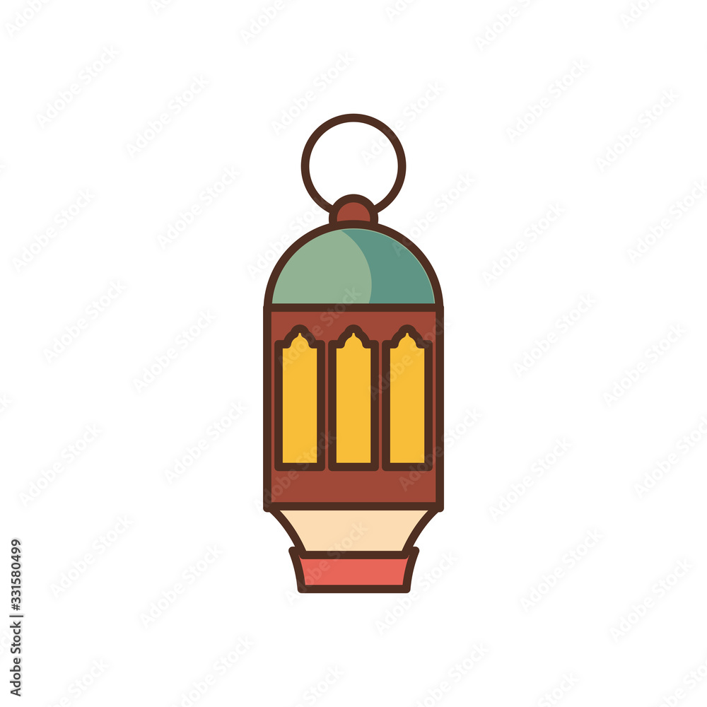 Ramadan lantern fill style icon vector design Ramadan lantern fill style icon vector design