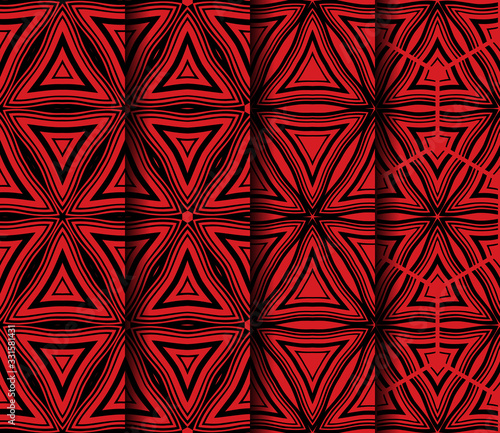 Set of Geometric Pattern. Seamless Texture Color Background. Vector illustration
