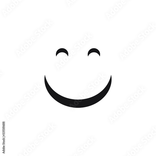 Smiley icon design isolated on white background. vector illustration