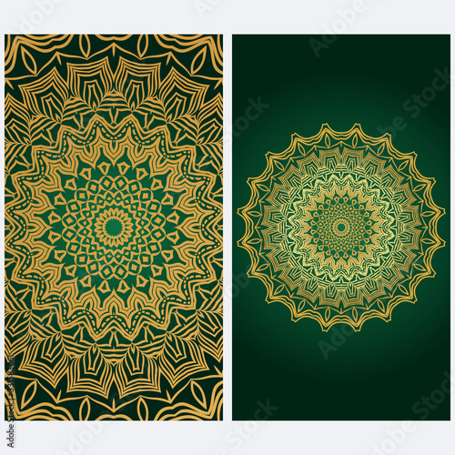 Design Vintage Cards With Floral Mandala Pattern And Ornaments. Template. Islam, Arabic, Indian, Mexican Ottoman Motifs. Hand Drawn Background. Fanstastic color.