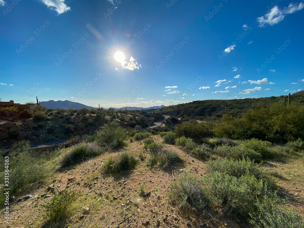 landscape with mountains and blue sky landscape with mountains and blue sky