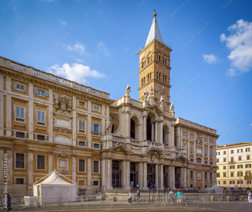 Church of Santa Maria Maggiore during midday, Rome, Italy Sep 29/2017 
