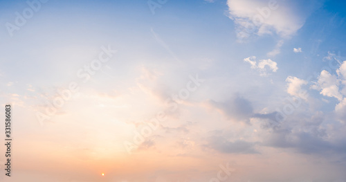 Fototapeta Naklejka Na Ścianę i Meble -  Sunset sky for background or sunrise sky and cloud at morning.