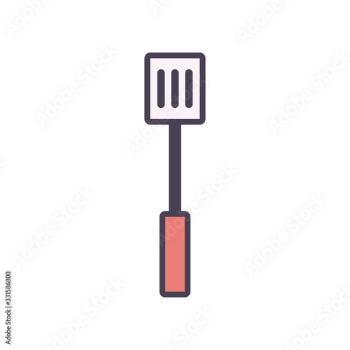 Isolated spatula line and fill style icon vector design