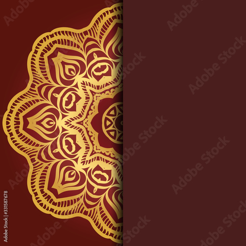 Abstract luxury background with mandala. Vector illustration. Ornament elegant invitation wedding card , invite.