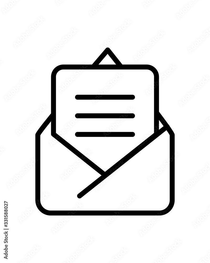 envelope mail send line style icon envelope mail send line style icon