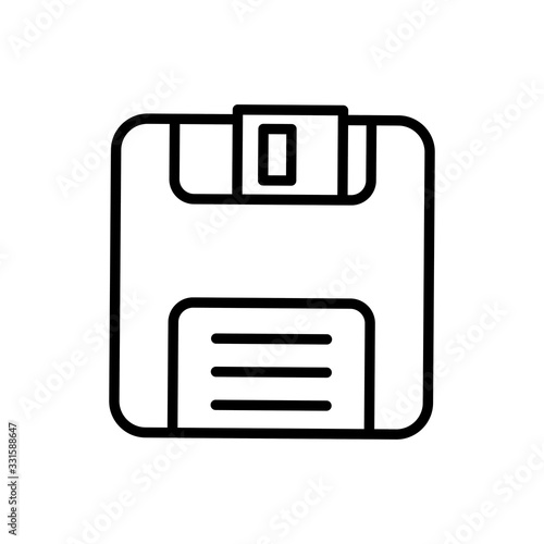 floppy disk line style icon