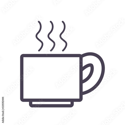 Isolated coffee mug gradient style icon vector design