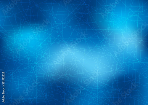 Abstract blue blur color gradient background with Random chaotic lines textures for graphic design, web banner, web and mobile, infographics with copy space. Vector illustration.