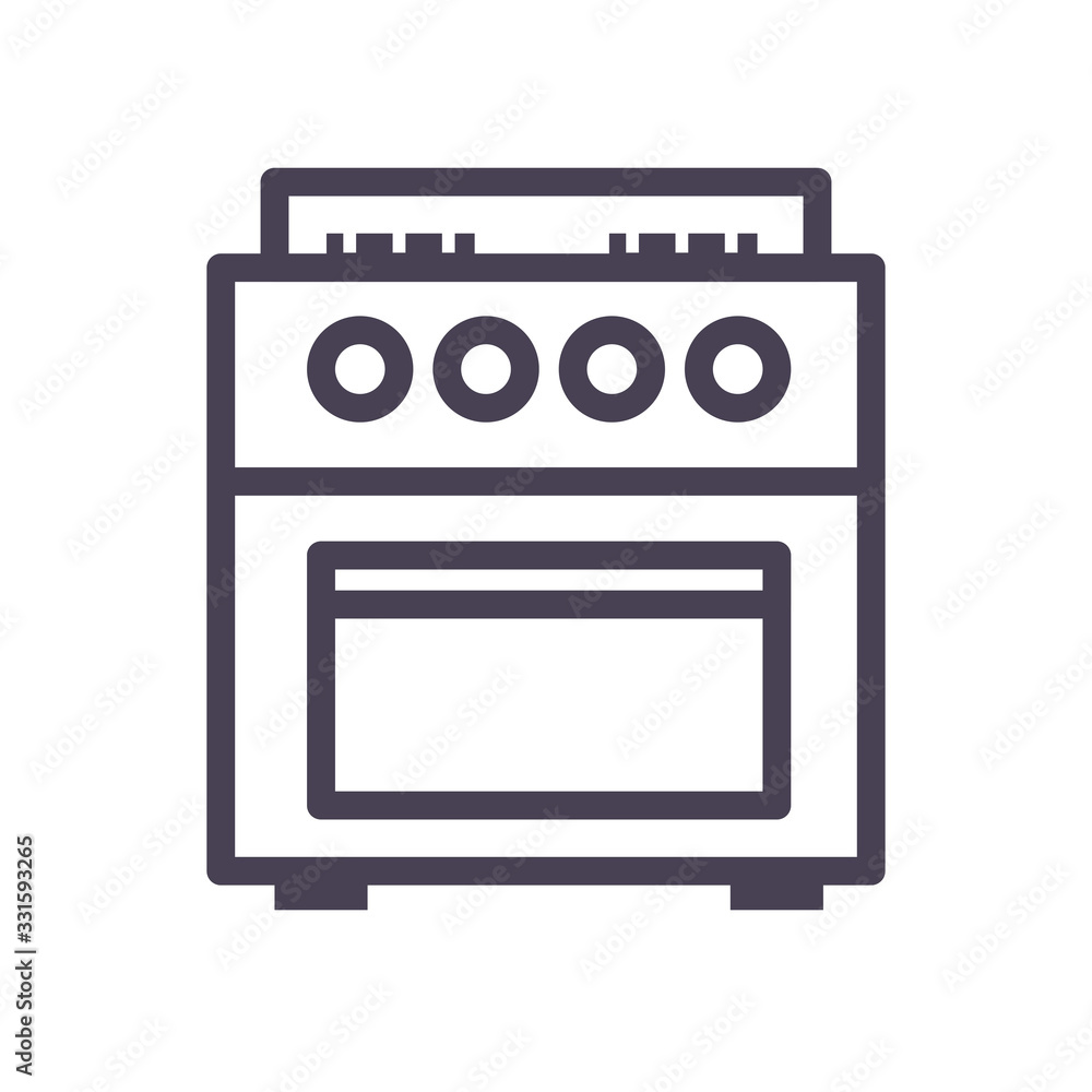 Isolated stove gradient style icon vector design Isolated stove gradient style icon vector design