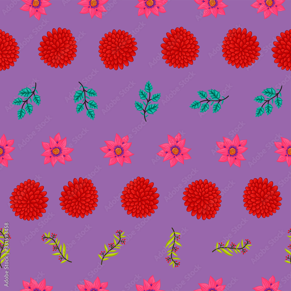 Vector illustration seamless floral Leaf pattern Background Vector illustration seamless floral Leaf pattern Background